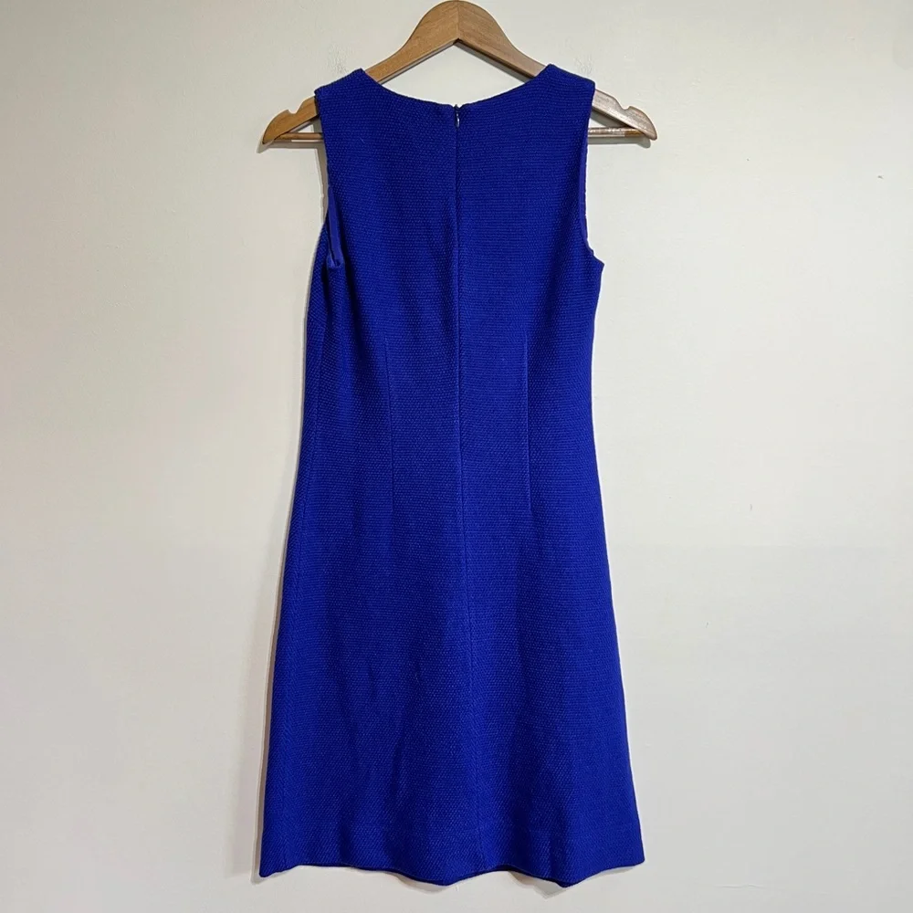 St. John Collection Royal Blue Wool Dress and Jacket - Picture 5 of 12